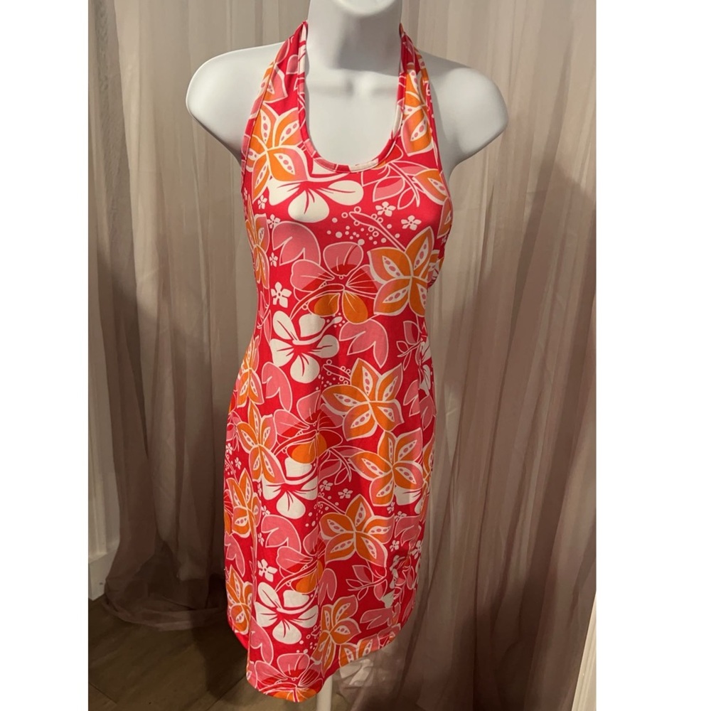 Floral Print Halter Dress - Shein